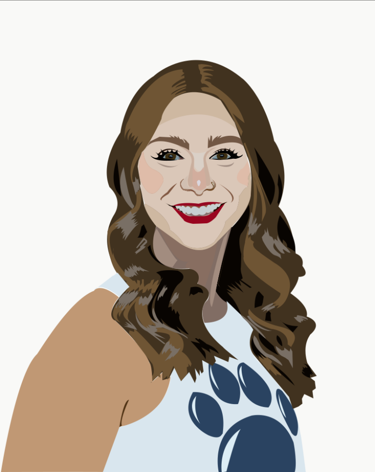 Lindsey's self portrait digitalized in Photoshop